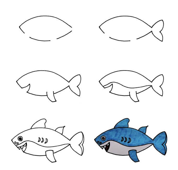 Shark idea (13) Drawing Ideas
