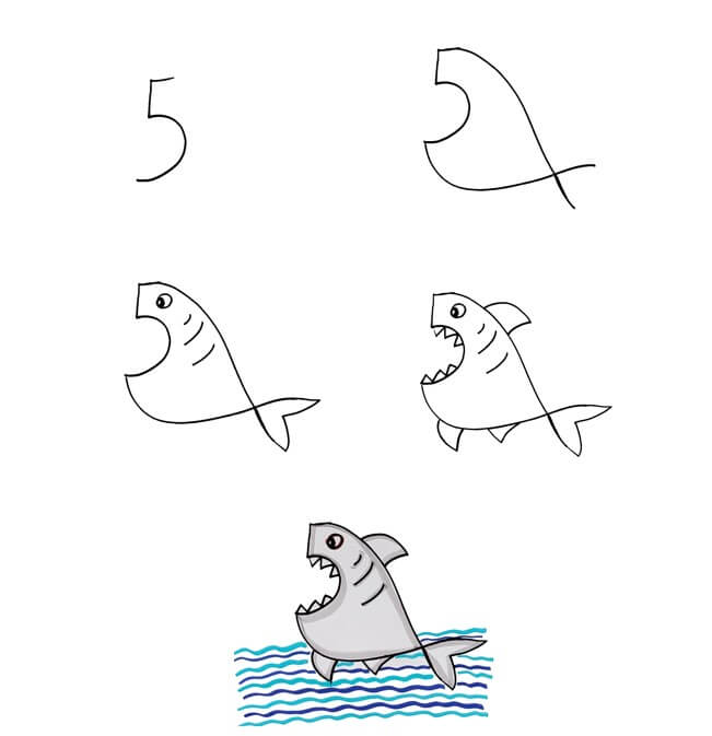 Shark idea (14) Drawing Ideas