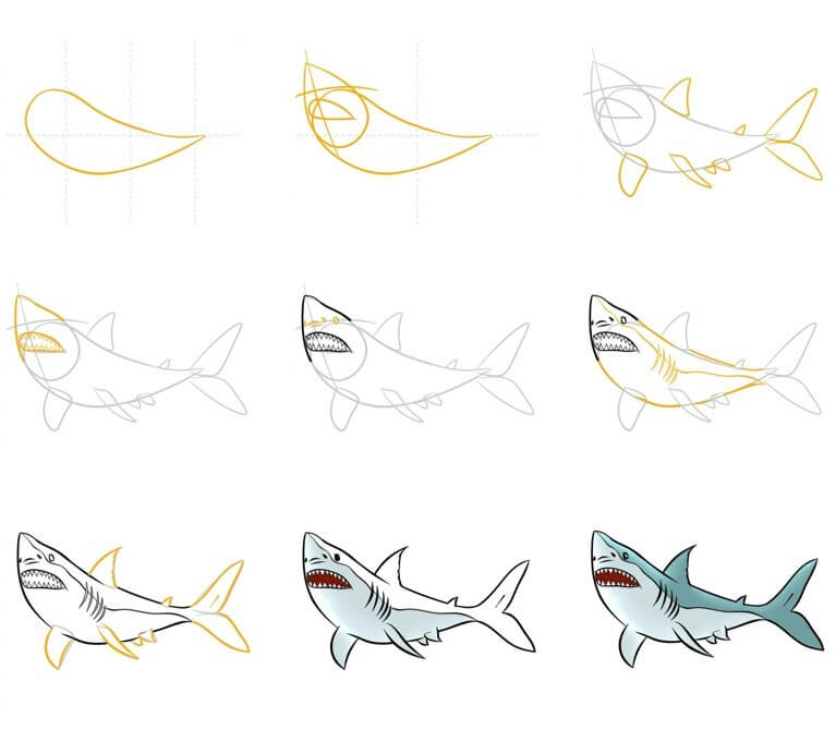 Shark idea (16) Drawing Ideas