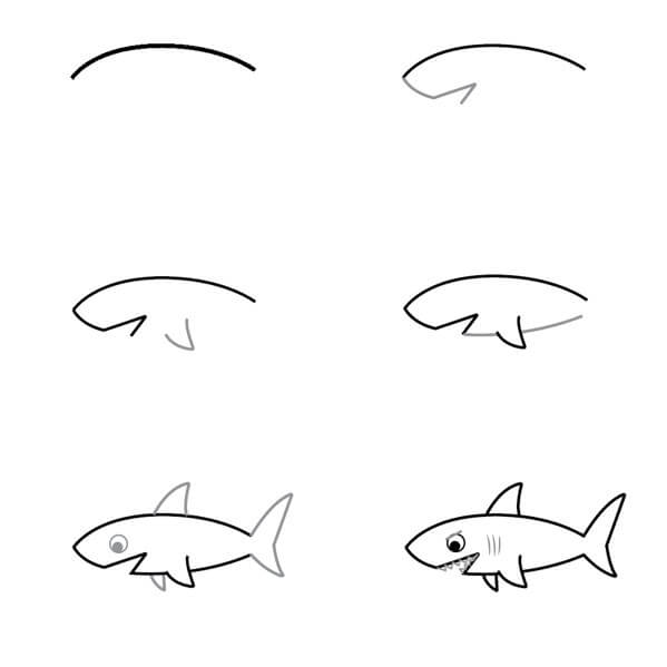 Shark idea (18) Drawing Ideas