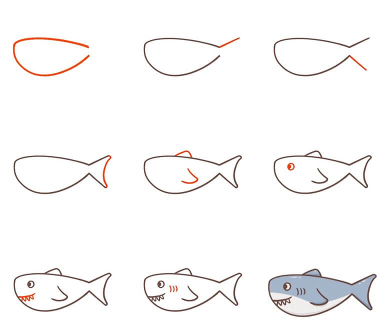 Shark idea (19) Drawing Ideas