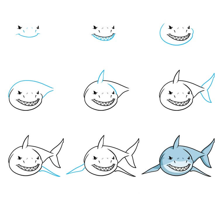 Shark idea (20) Drawing Ideas