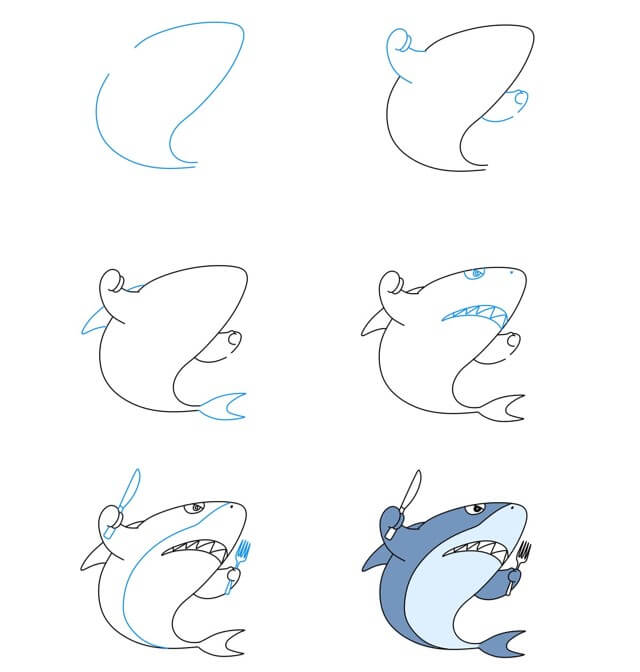 Shark idea (26) Drawing Ideas
