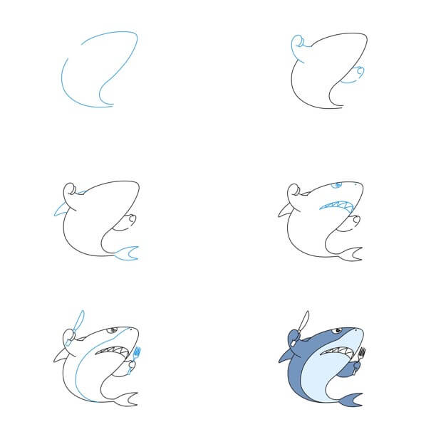 Shark idea (27) Drawing Ideas