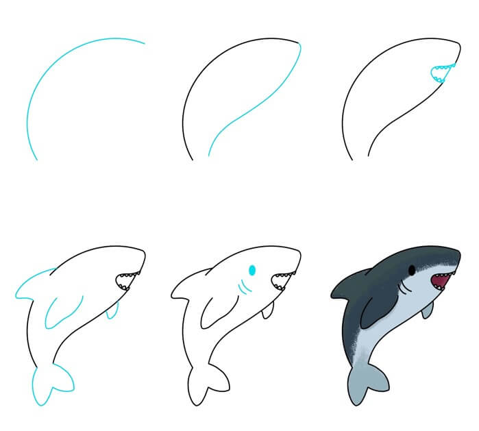 Shark idea (30) Drawing Ideas