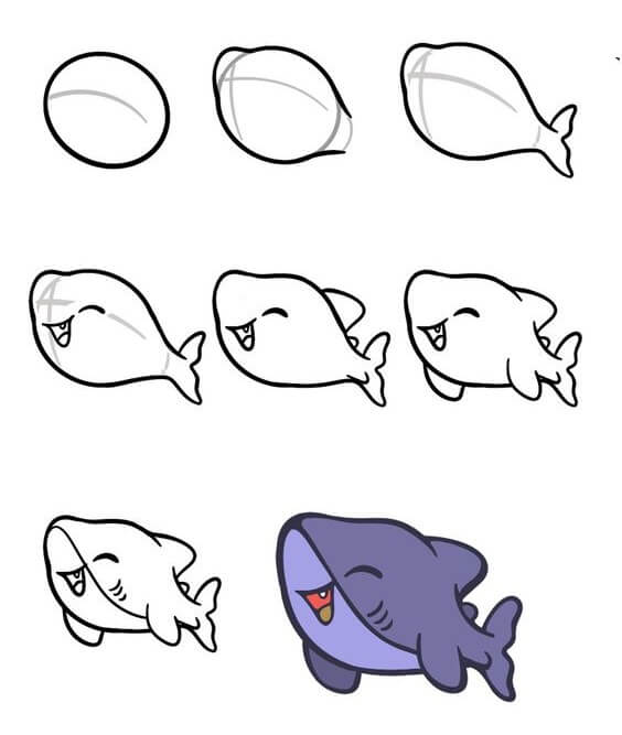 Shark idea (32) Drawing Ideas