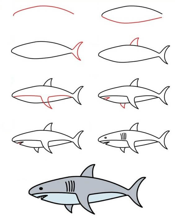 Shark idea (8) Drawing Ideas