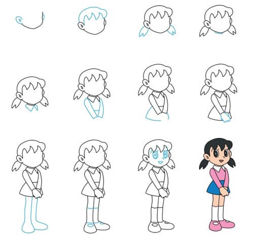 How to draw Shizuka beautiful