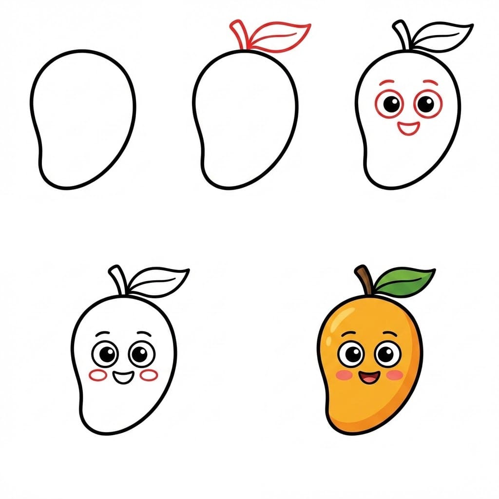 Cartoon Mango Drawing Ideas