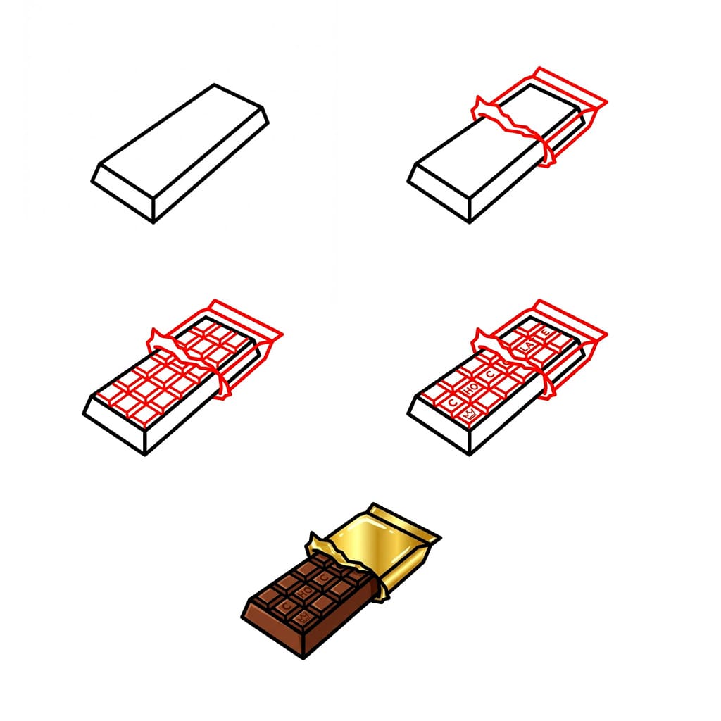 Chocolate Bite Drawing Ideas