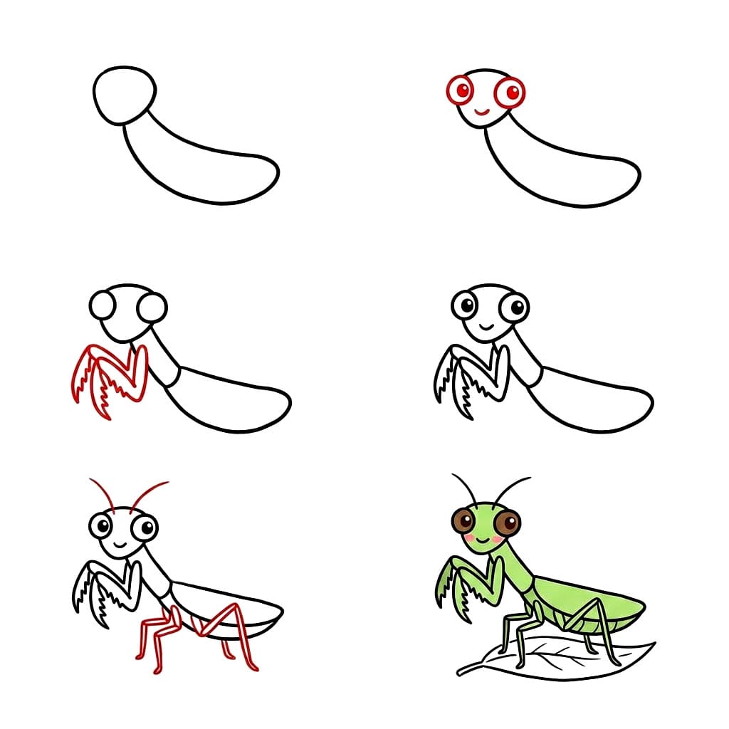 How to draw Cute Mantis