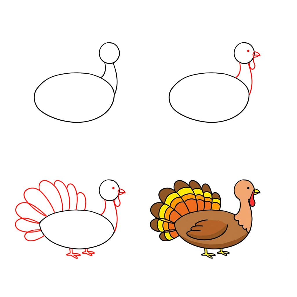 Drawing a turkey Drawing Ideas