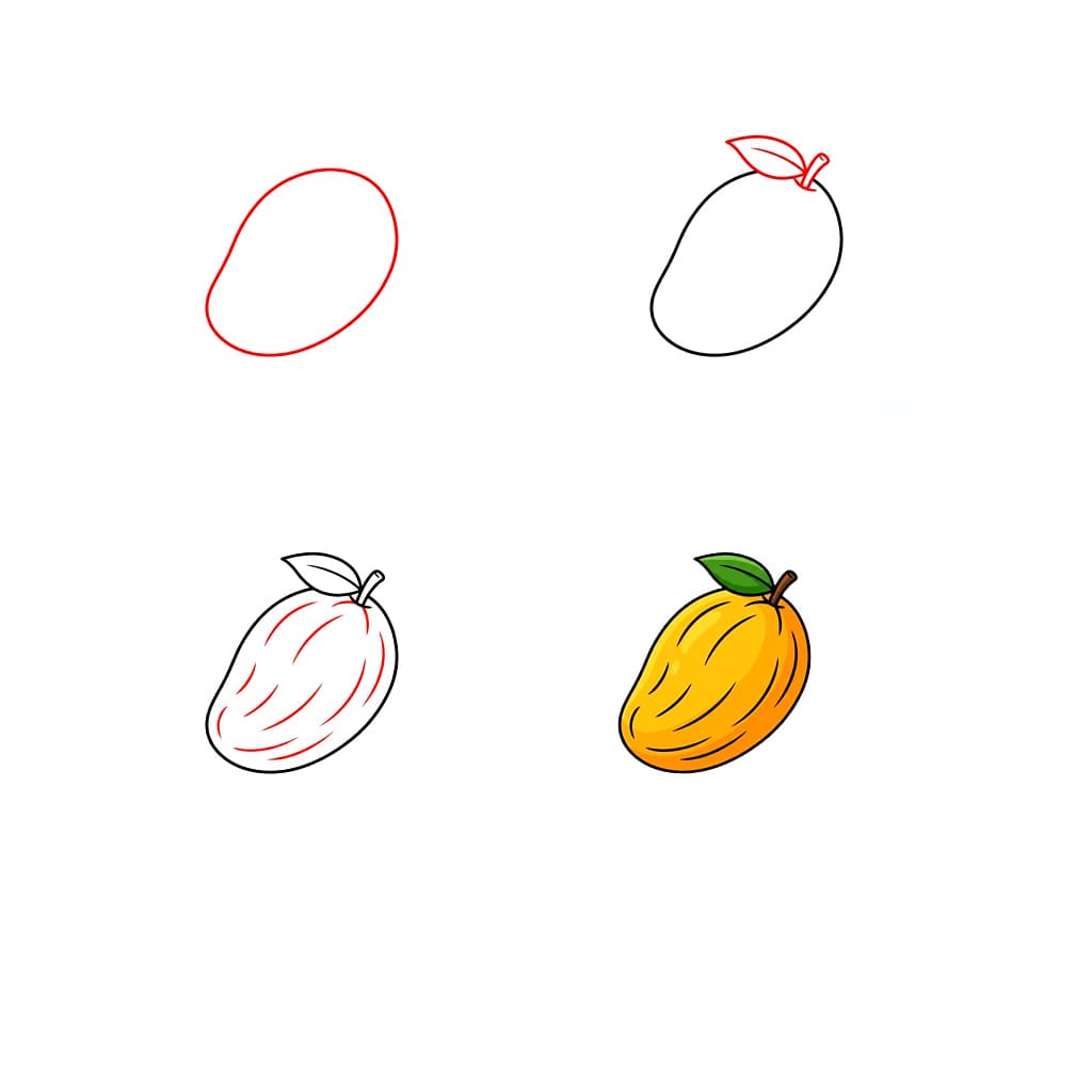 Easy Mango Drawing Ideas