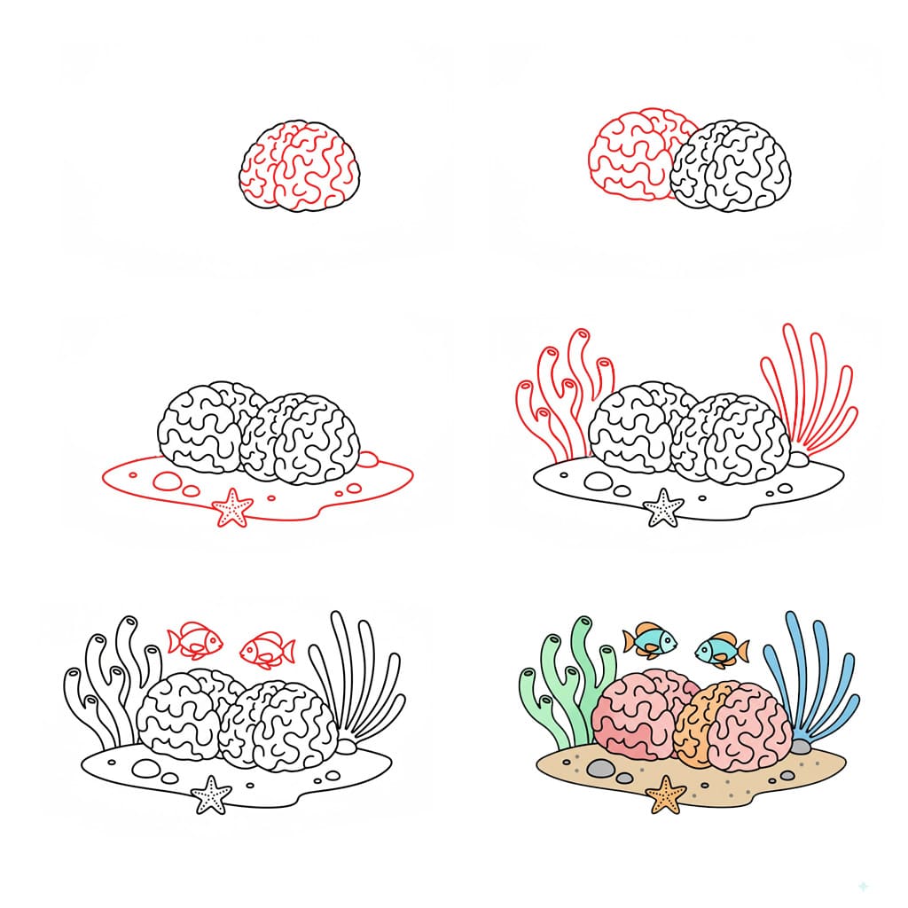Fantastic Coral Drawing Ideas