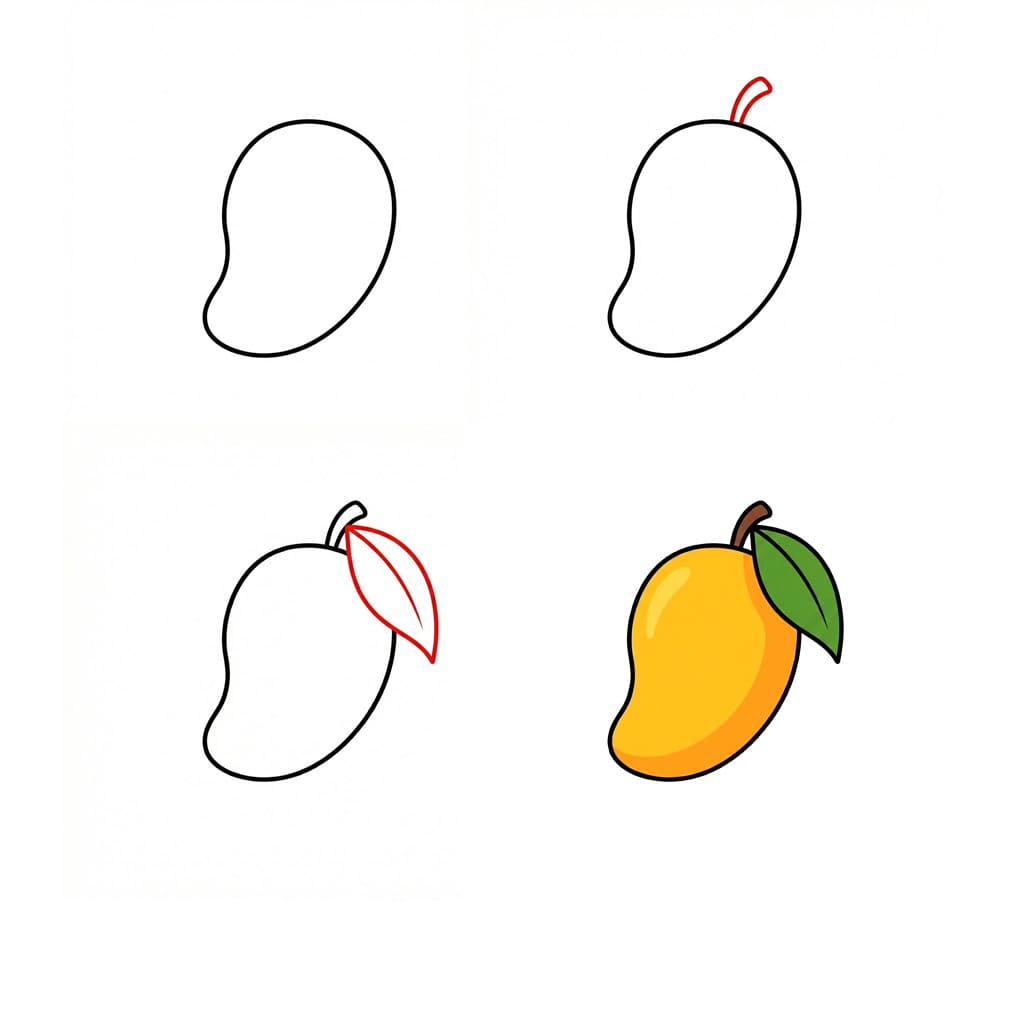 Free Mango Drawing Ideas