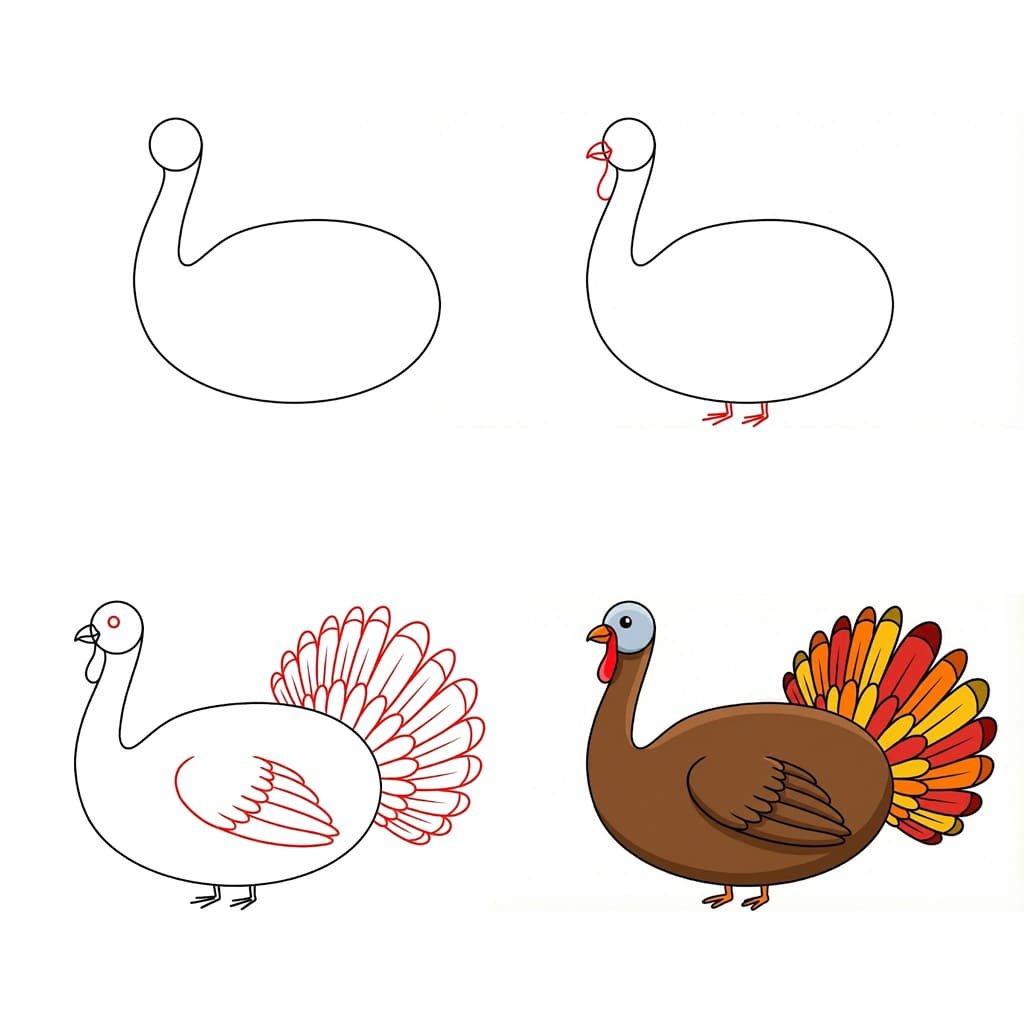 Free plain turkey Drawing Ideas