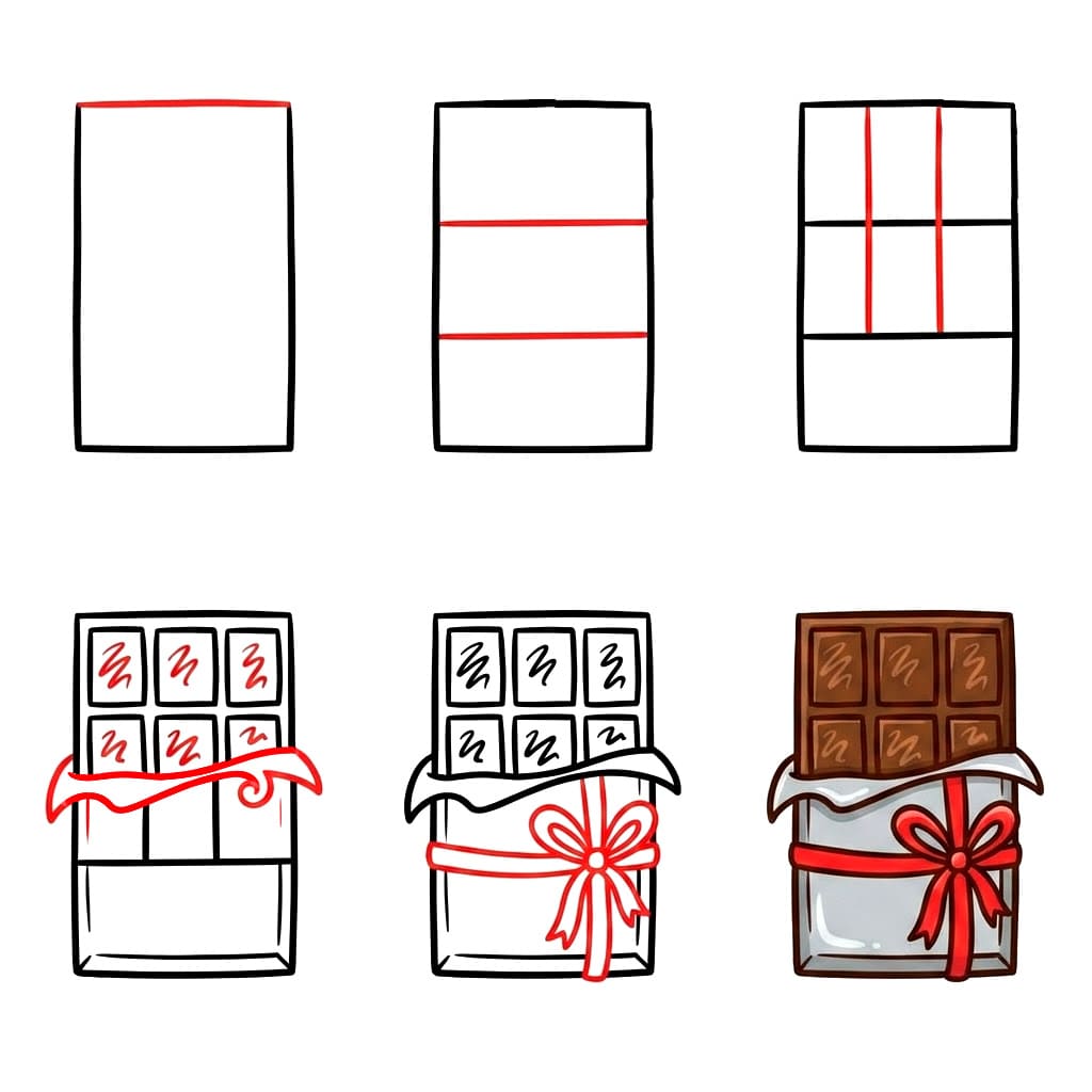 Gift Chocolate Drawing Ideas