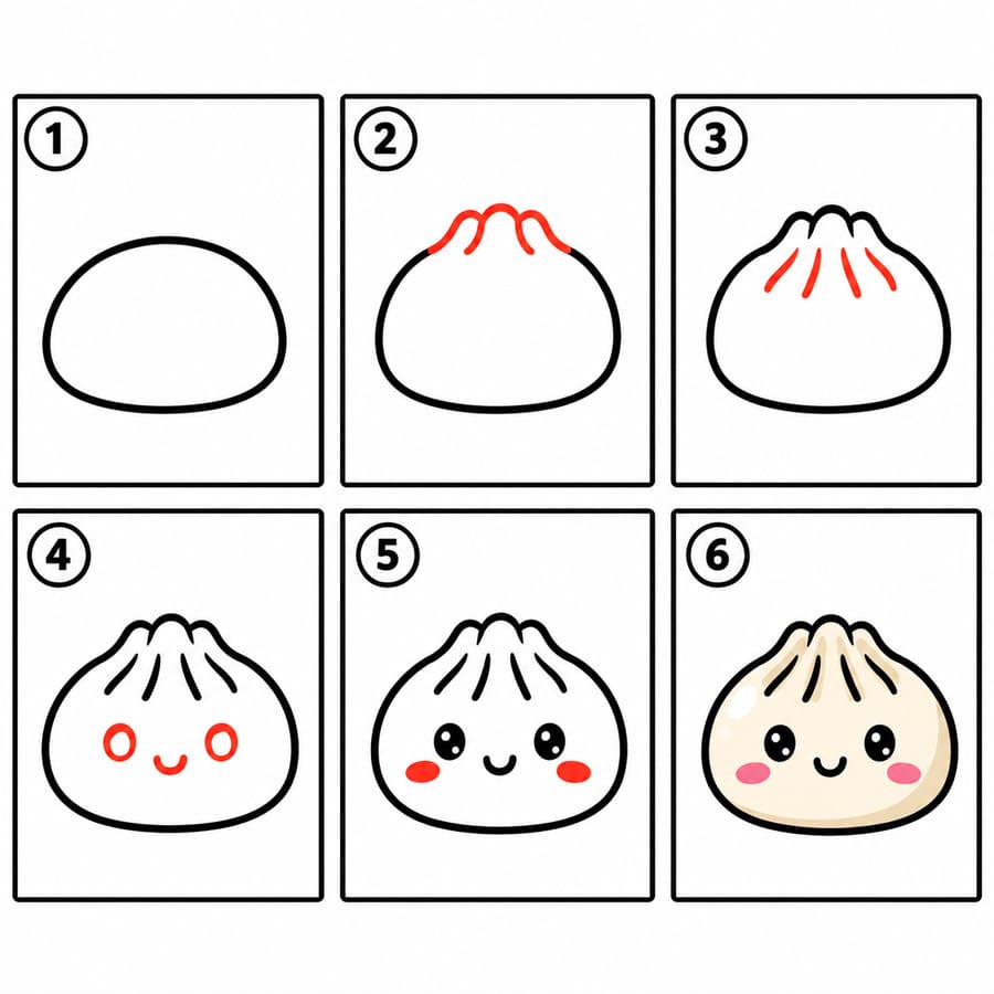 How to draw Golden Dumpling