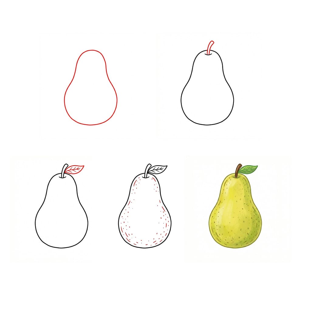 Juicy Pear Drawing Ideas