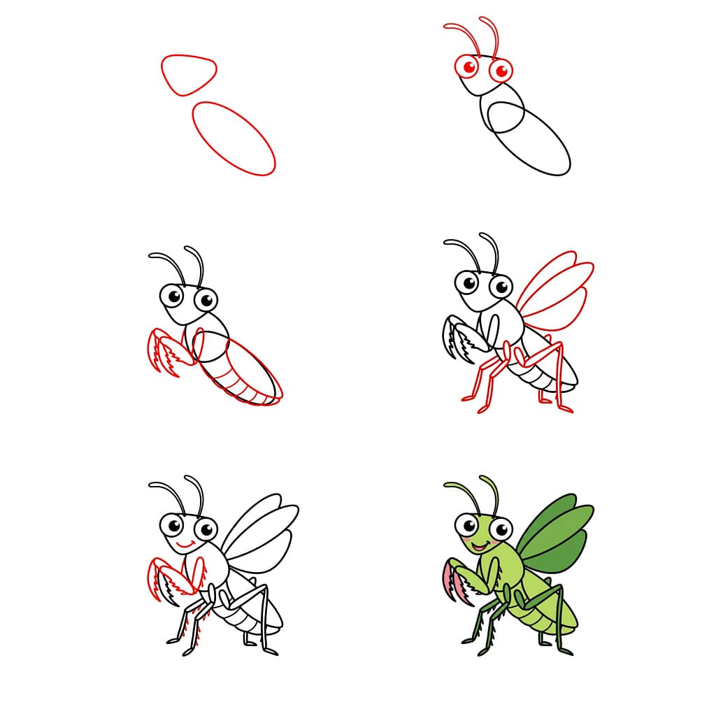 How to draw Lady Mantis