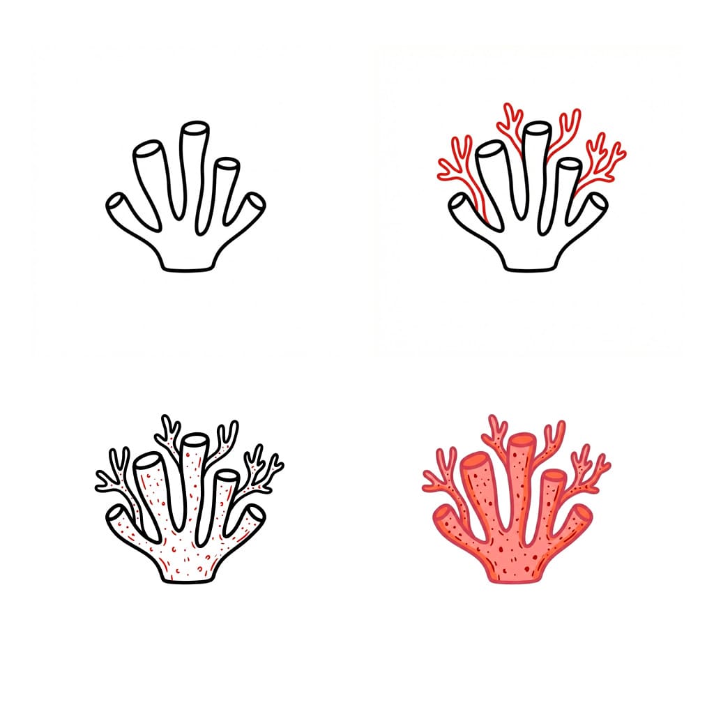 Little Coral Drawing Ideas