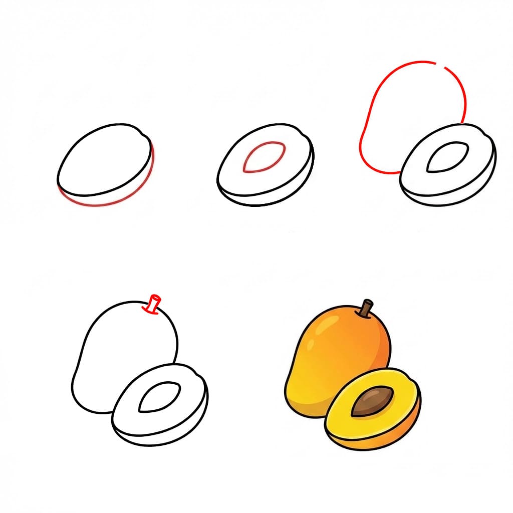 Mango and half Drawing Ideas