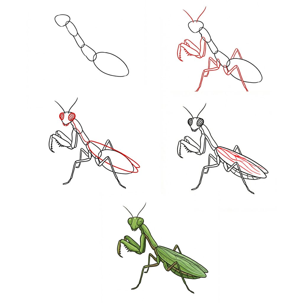 How to draw Mantis Outline