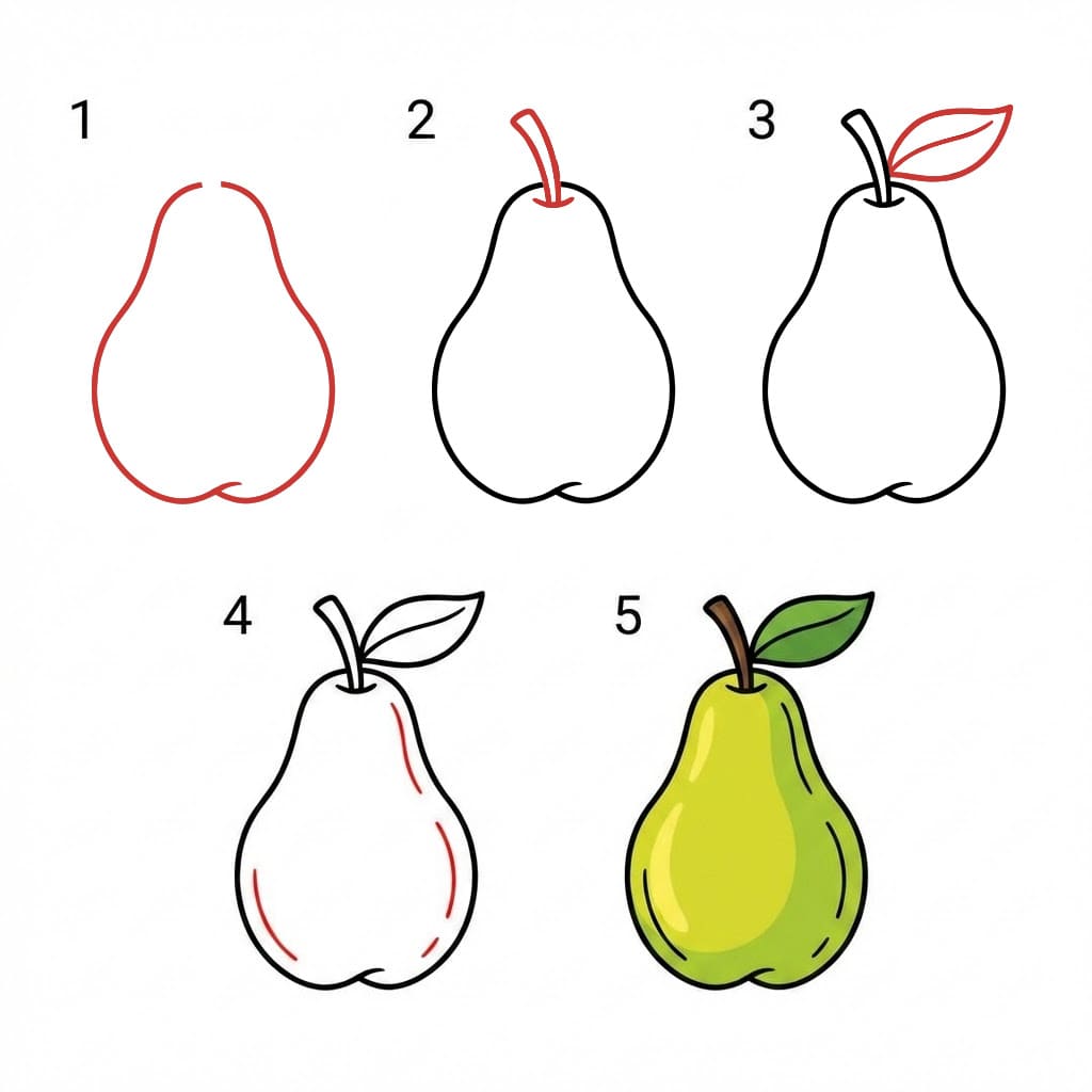 One Pear Drawing Ideas