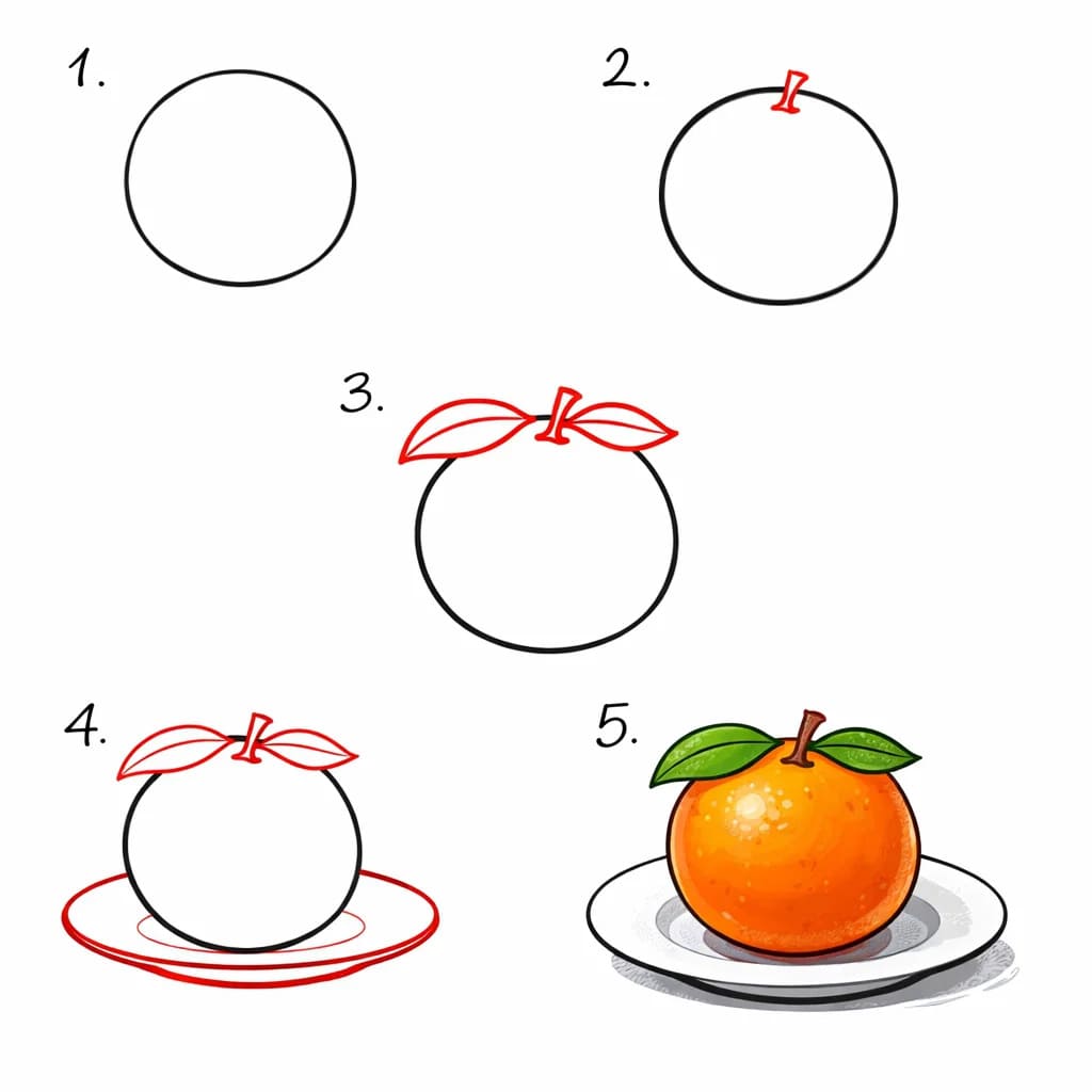 Orange normal Drawing Ideas