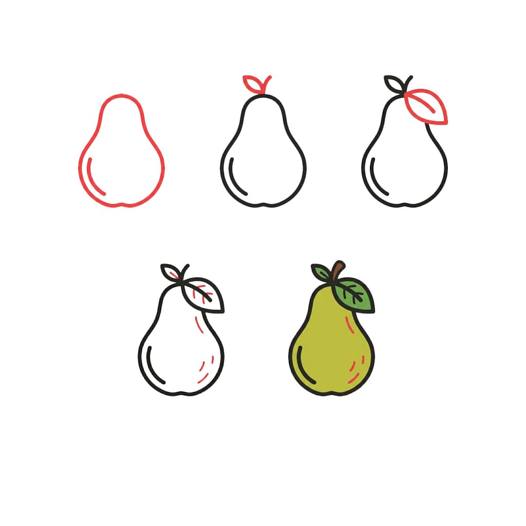 Pear Shape Drawing Ideas