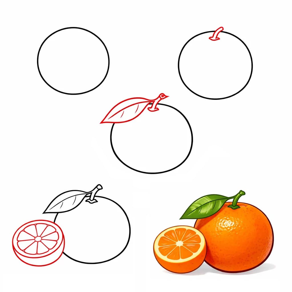 Printable Orange Drawing Ideas