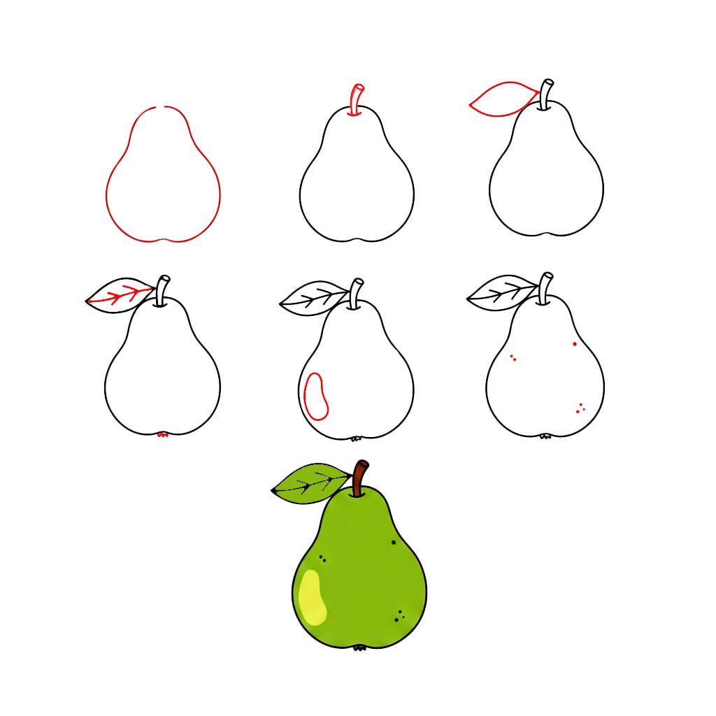 Round Pear Drawing Ideas