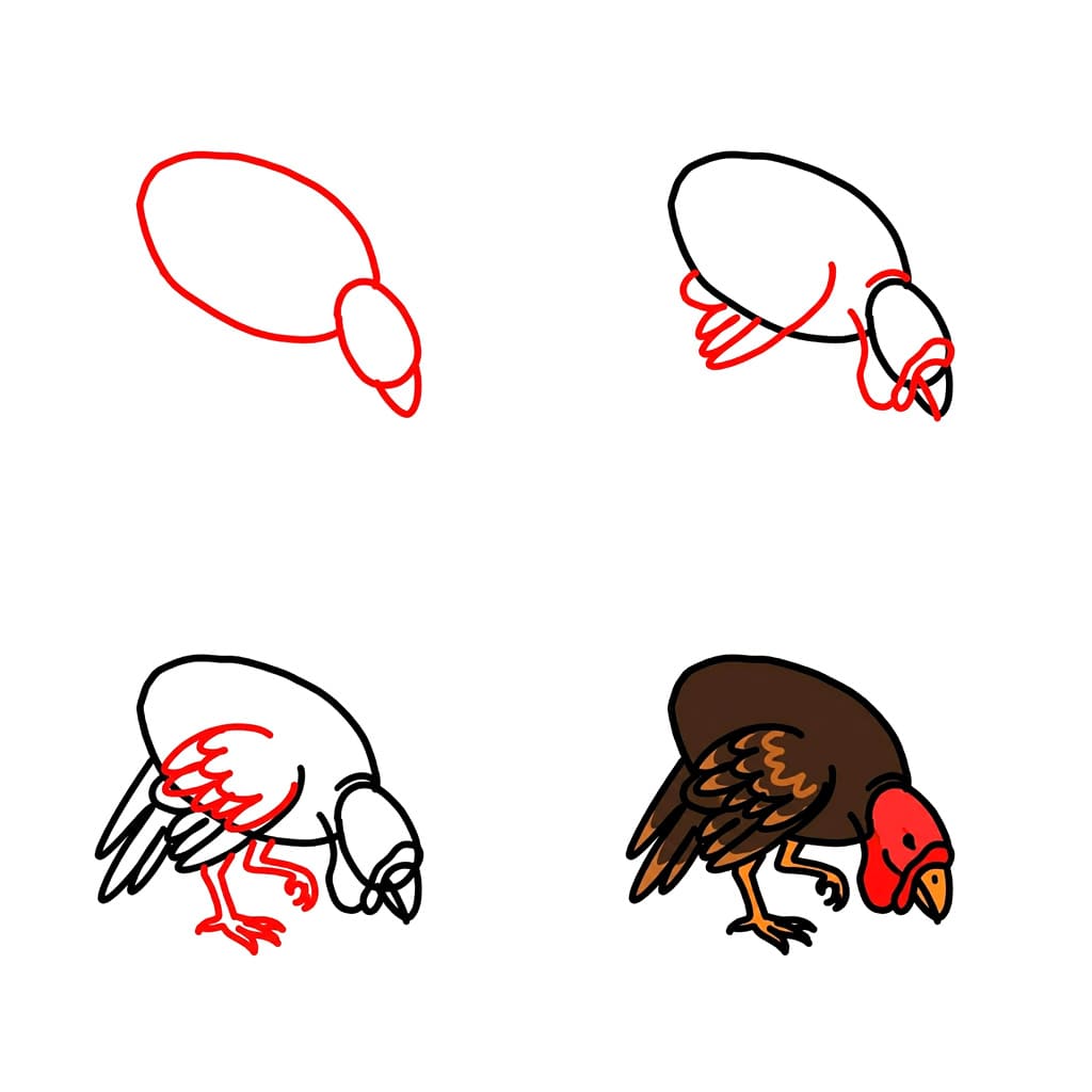 Simple Turkey Drawing Ideas