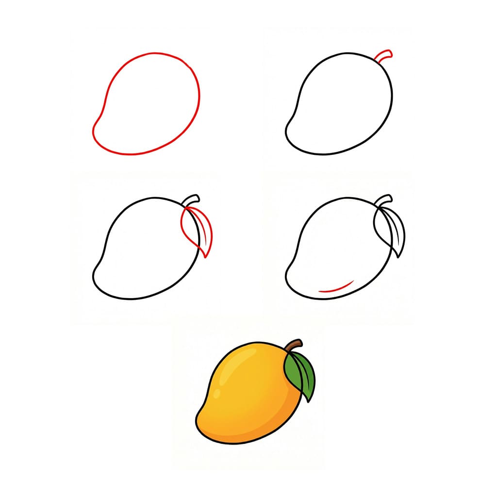 Small Mango Drawing Ideas