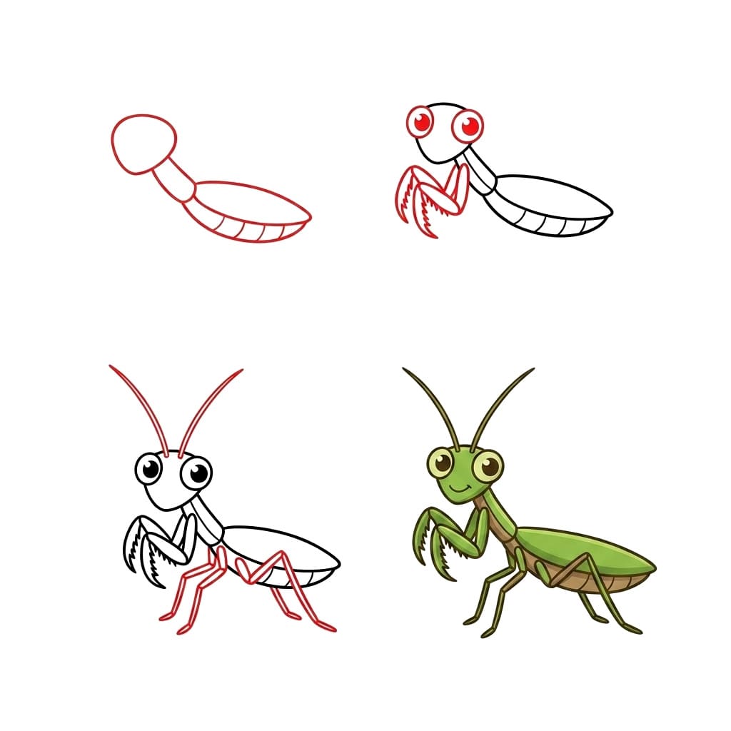 How to draw Smile Mantis