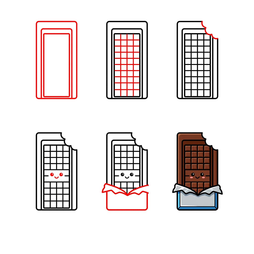 Smiling Chocolate Drawing Ideas