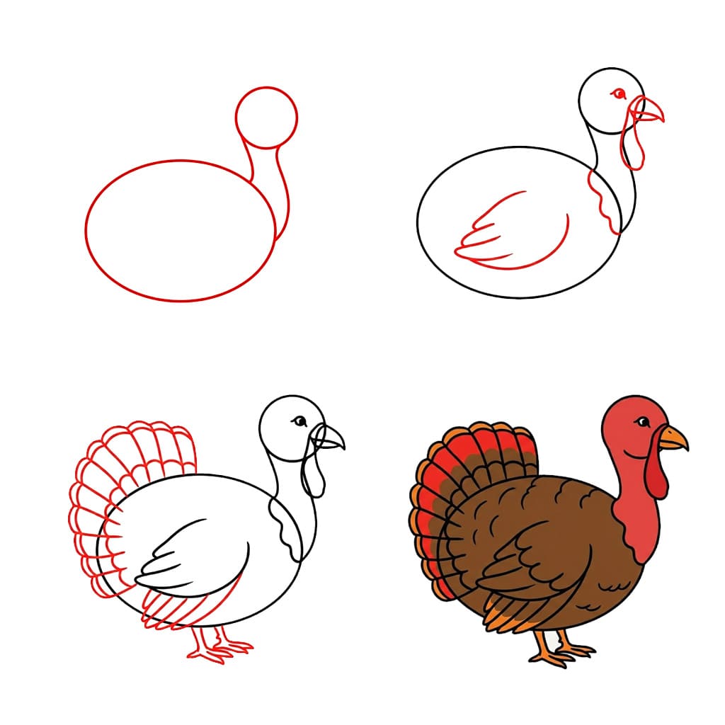 Stupid turkey Drawing Ideas