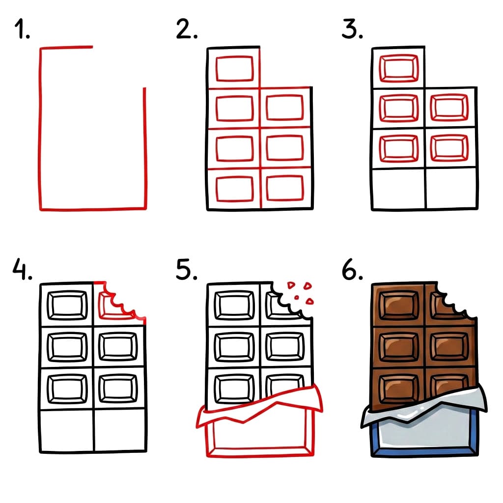 Sweet Bite Chocolate Drawing Ideas