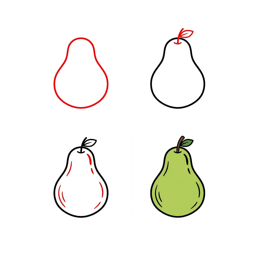 Sweet Pear Drawing Ideas