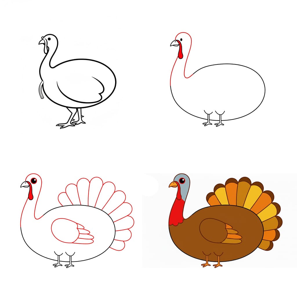 Thanksgiving Turkey Drawing Ideas