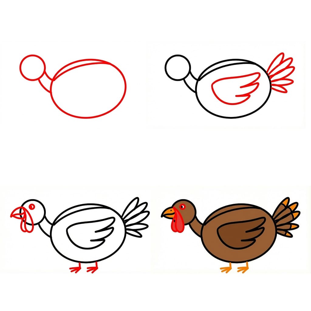 Turkey Funny Drawing Ideas