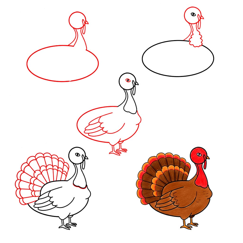 Turkey for baby Drawing Ideas