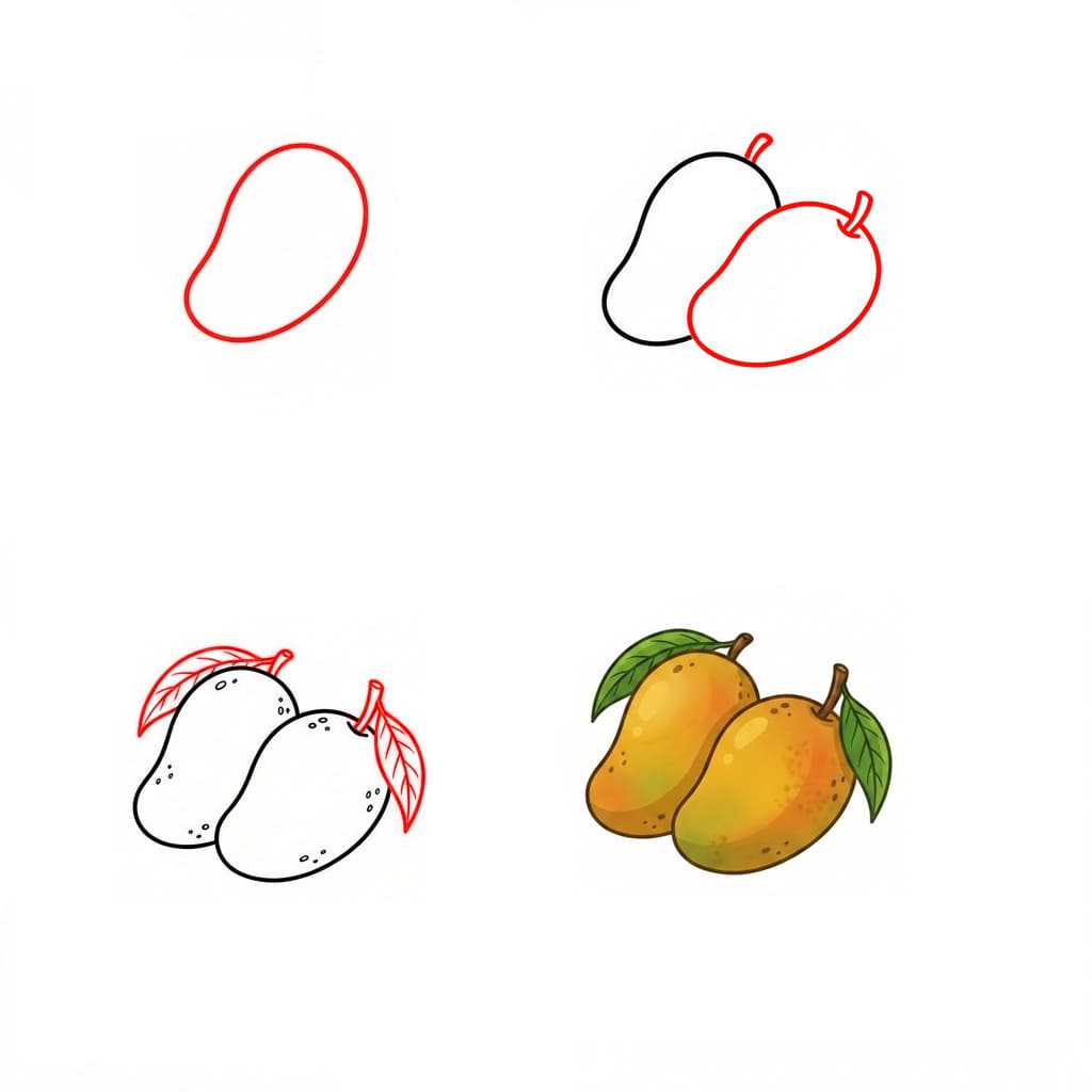 Two Mango Drawing Ideas