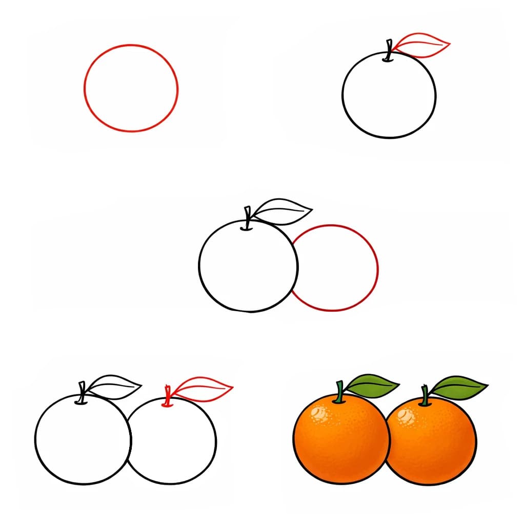 Two Orange Drawing Ideas