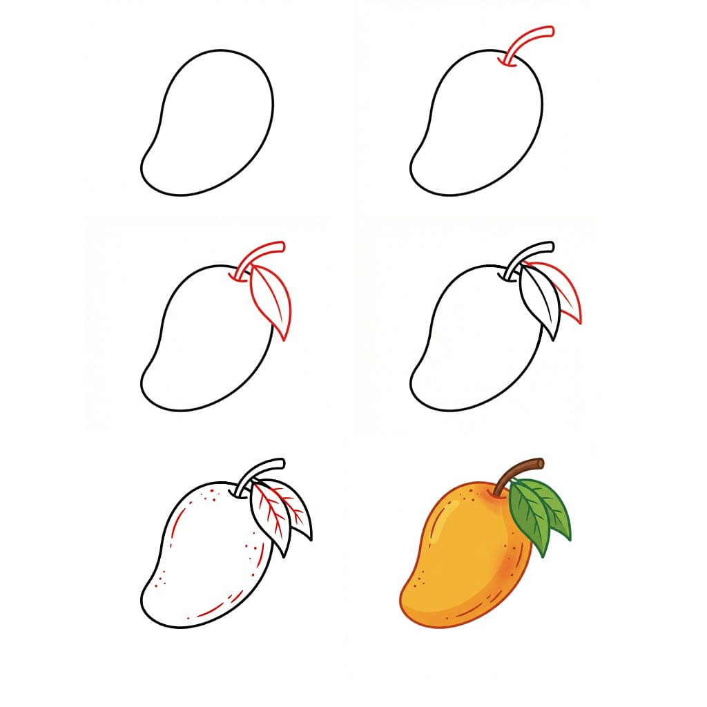 Very nice Mango Drawing Ideas