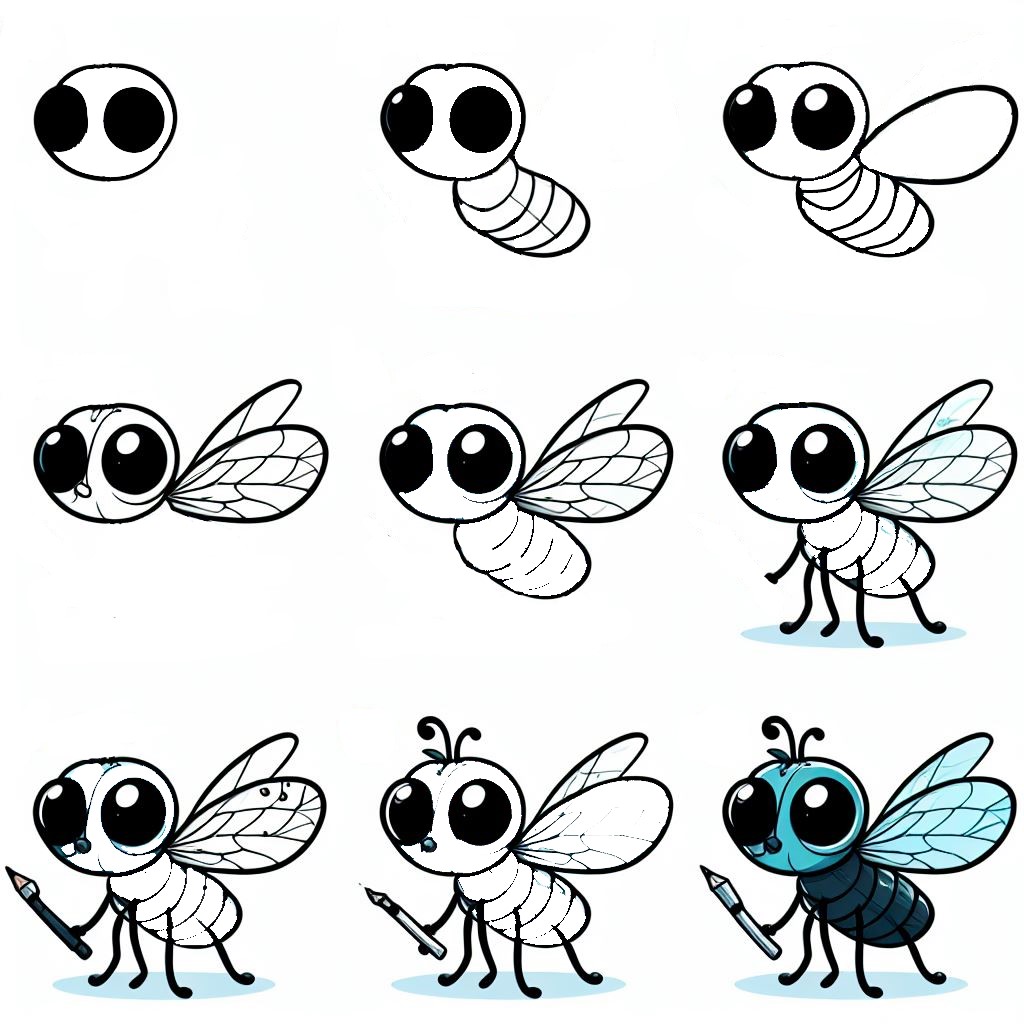 How to draw A fly idea 14