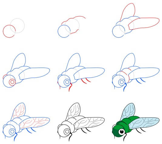How to draw A fly idea 6