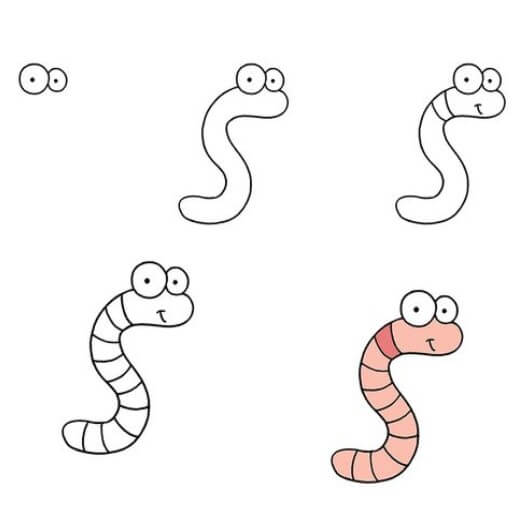 How to draw A worm idea (1)