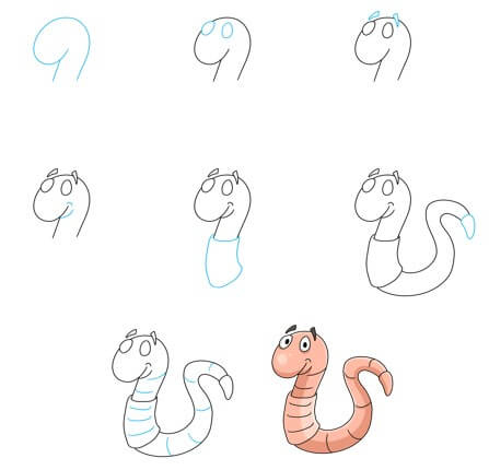 How to draw A worm idea (13)