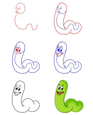 How to draw A worm idea (14)